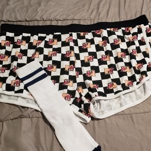 NWOT MTV shorts and knee socks